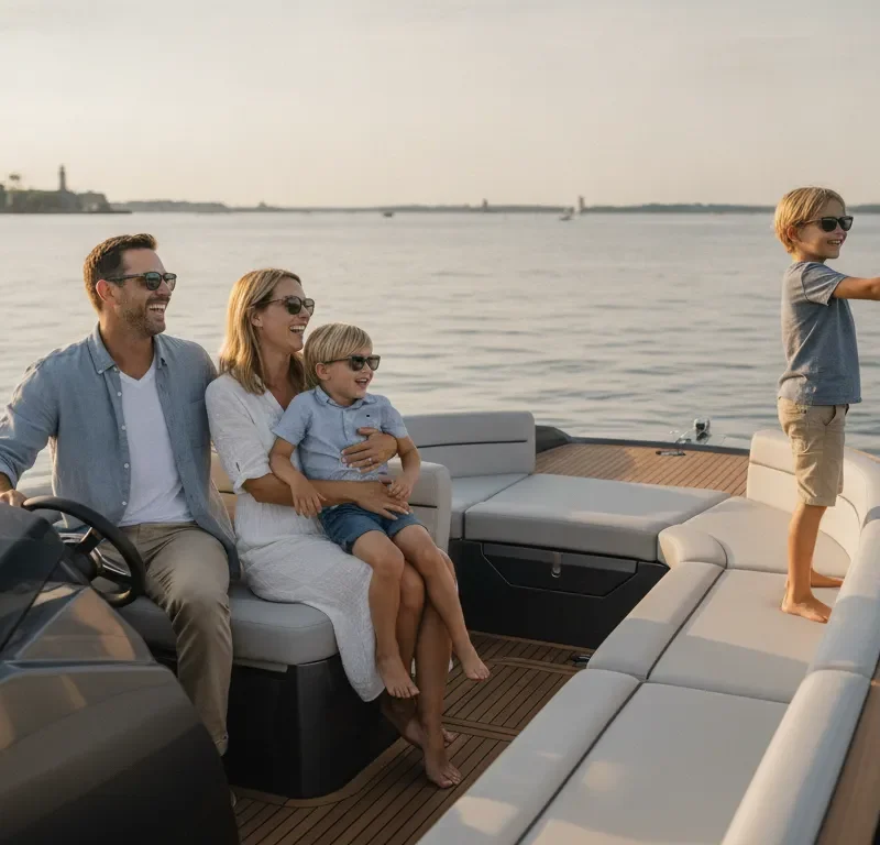 Boat club membership for families enjoying Boston Harbor