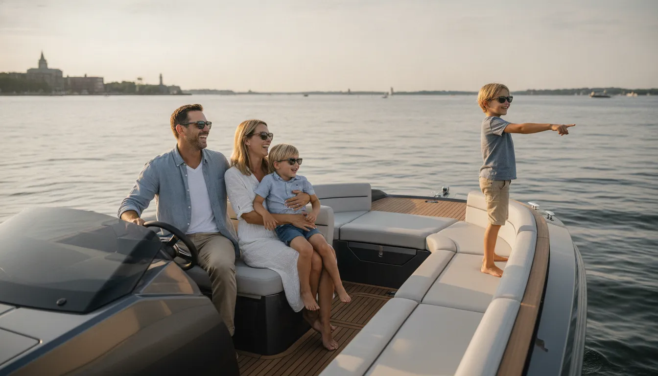 Boat club membership for families enjoying Boston Harbor